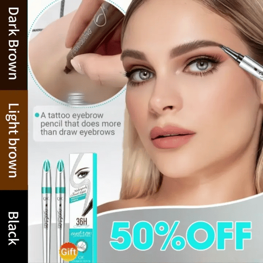 3D Waterproof Microblading Eyebrow Pen 4 Fork Tip Tattoo Pencil