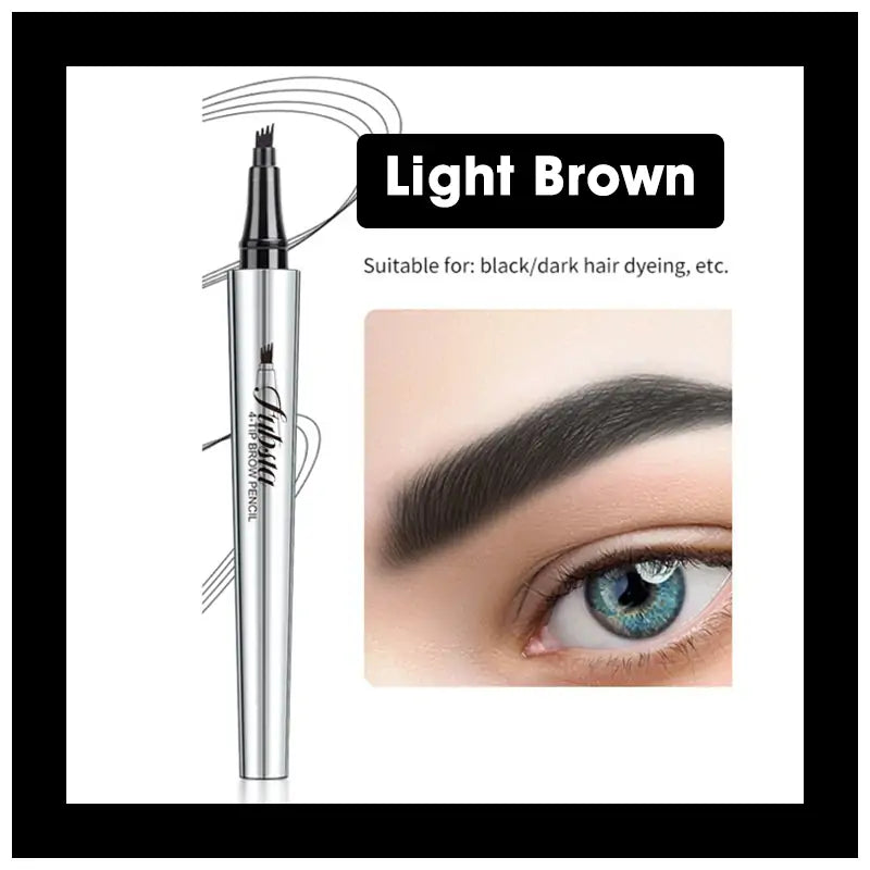 3D Waterproof Microblading Eyebrow Pen 4 Fork Tip Tattoo Pencil