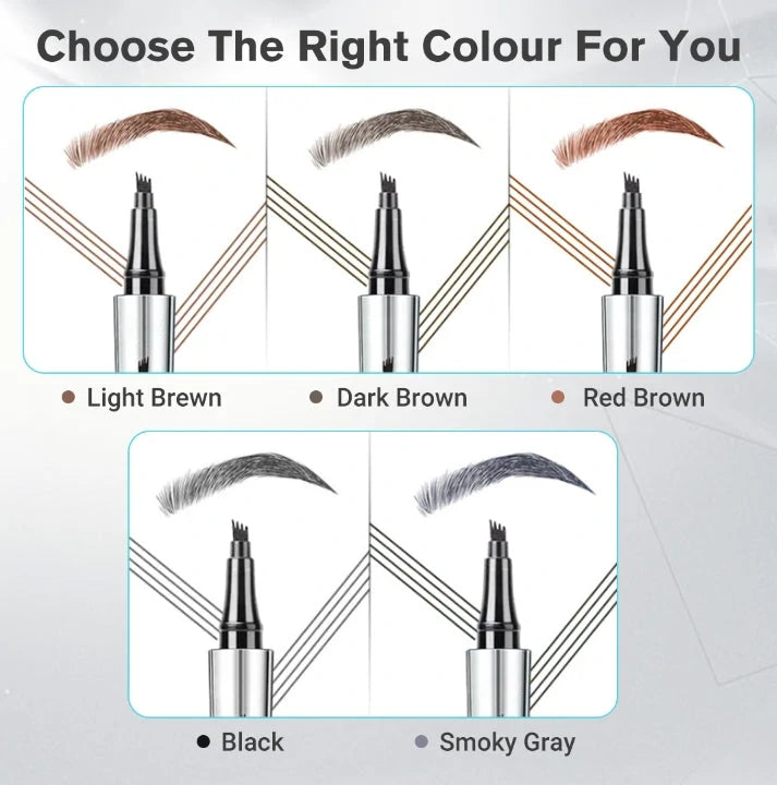 Last day discount 50%OFF - 3D Waterproof Microblading Eyebrow Pen 4 Fork Tip Tattoo Pencil