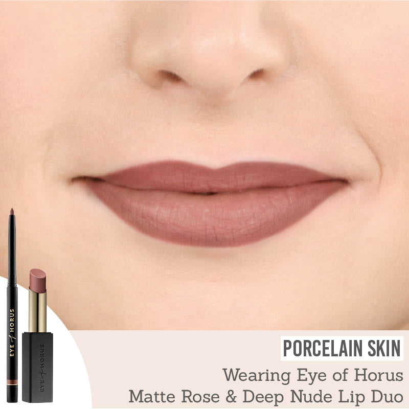 Deep Nude Lip Liner & Matte Rose Lipstick Duo