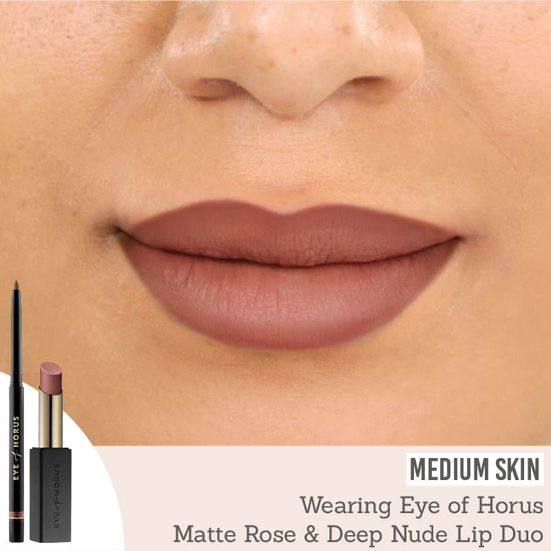 Deep Nude Lip Liner & Matte Rose Lipstick Duo