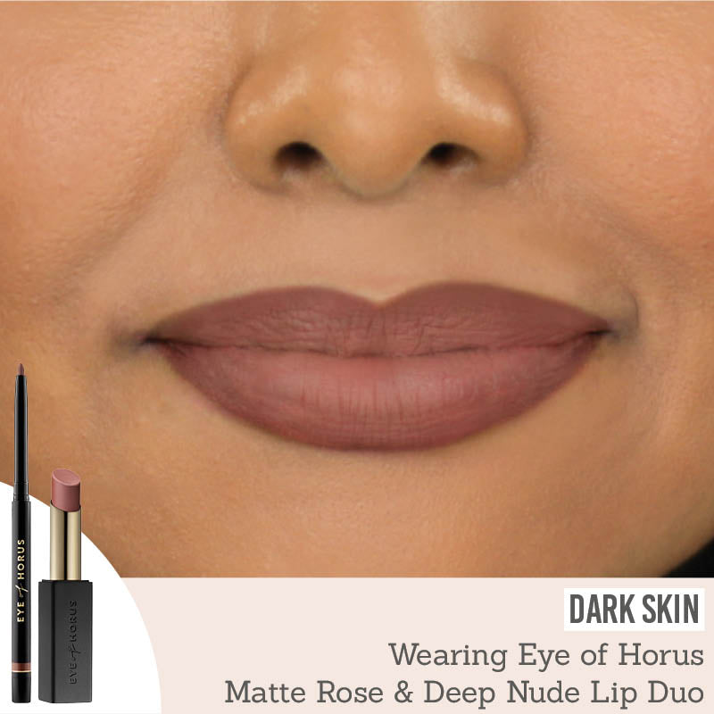 Deep Nude Lip Liner & Matte Rose Lipstick Duo