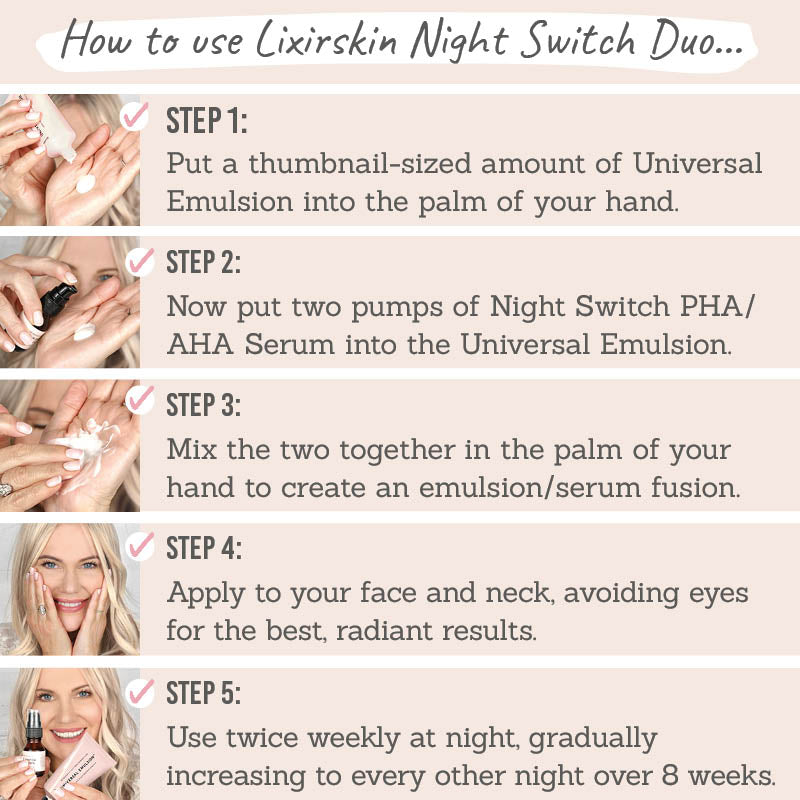 Universal Emulsion & Night Switch PHA/AHA 10% Duo