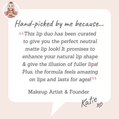 Deep Nude Lip Liner & Matte Rose Lipstick Duo